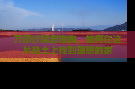 万顷沙租房指南，如何在这片热土上找到理想的家
