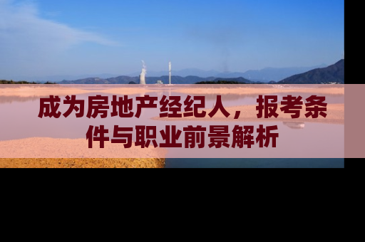 成为房地产经纪人，报考条件与职业前景解析