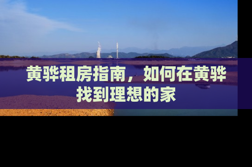 黄骅租房指南，如何在黄骅找到理想的家
