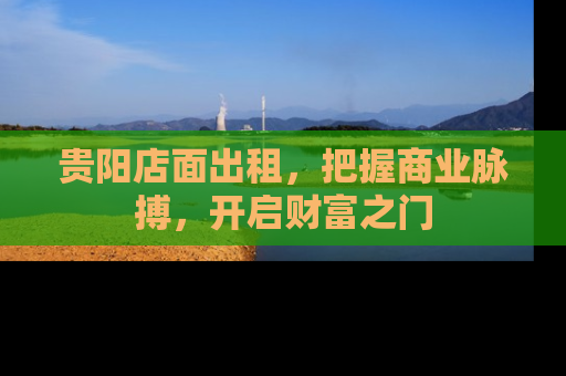 贵阳店面出租，把握商业脉搏，开启财富之门