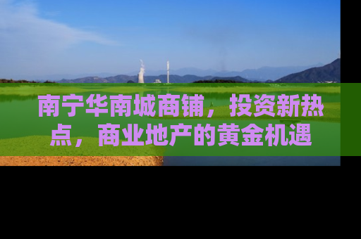 南宁华南城商铺，投资新热点，商业地产的黄金机遇