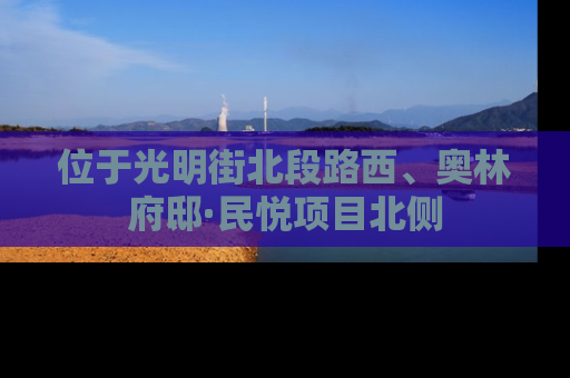 位于光明街北段路西、奥林府邸·民悦项目北侧